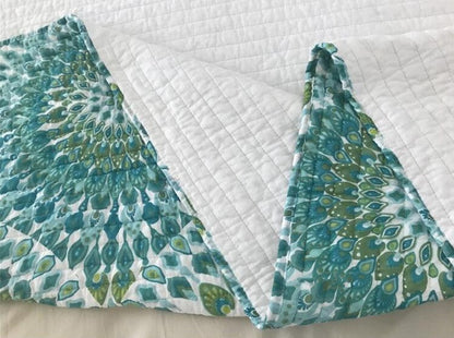 Peacock Feathers Bedspread Set