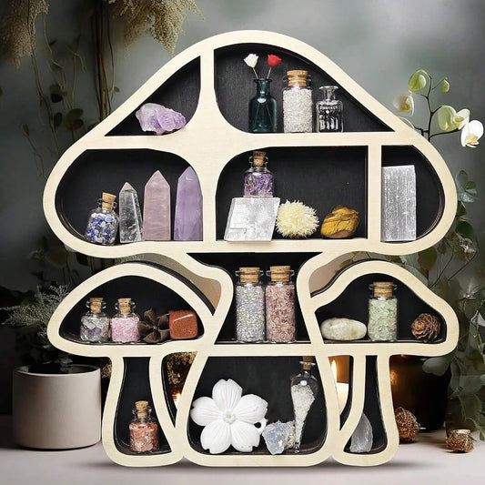 Étagère en cristal champignon enchanté