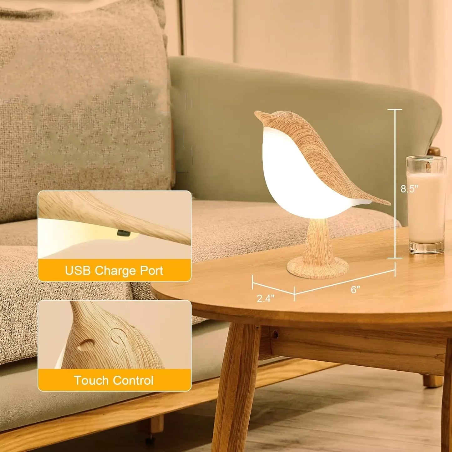 LumiBird LED Touch Lamp