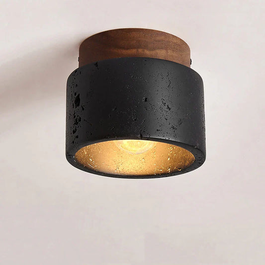 Mounted Black Stone Spot Light