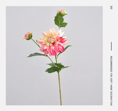 NordDahl Triple Bloom Artificial Dahlia Stem