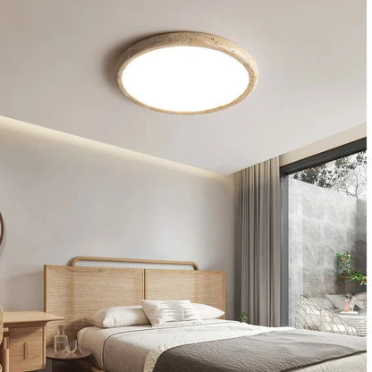 Minimal Natural Stone Disc Shape Ceiling Light