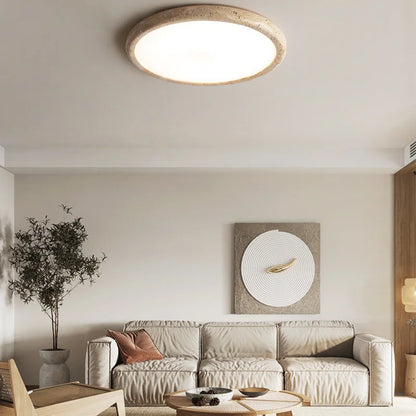 Minimal Natural Stone Disc Shape Ceiling Light