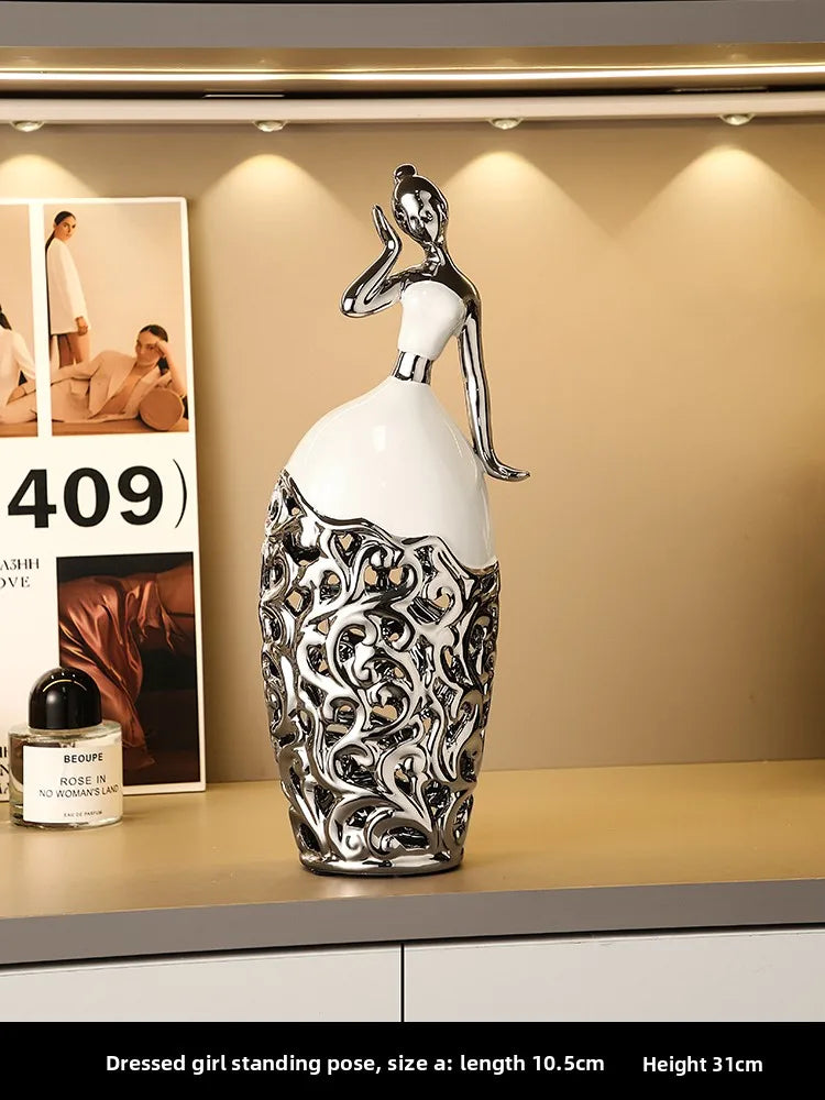 Modern Ceramic Dancer Figurine Sculpture