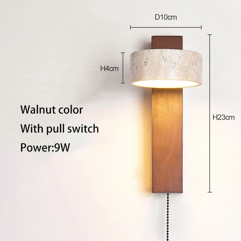 180° drehbare Wandleuchte aus Naturmarmor