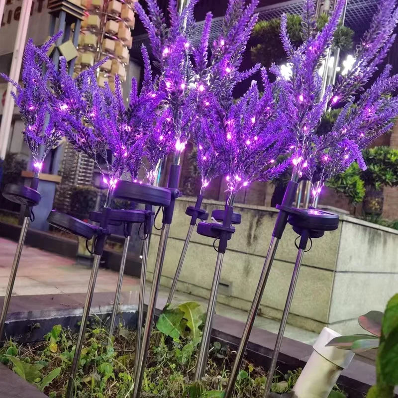 Luci solari da giardino alla lavanda