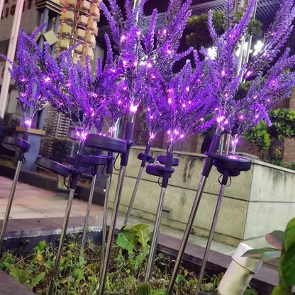 Luci solari da giardino alla lavanda