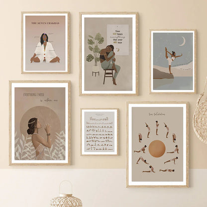 Boho Yoga Meditation Wall Art