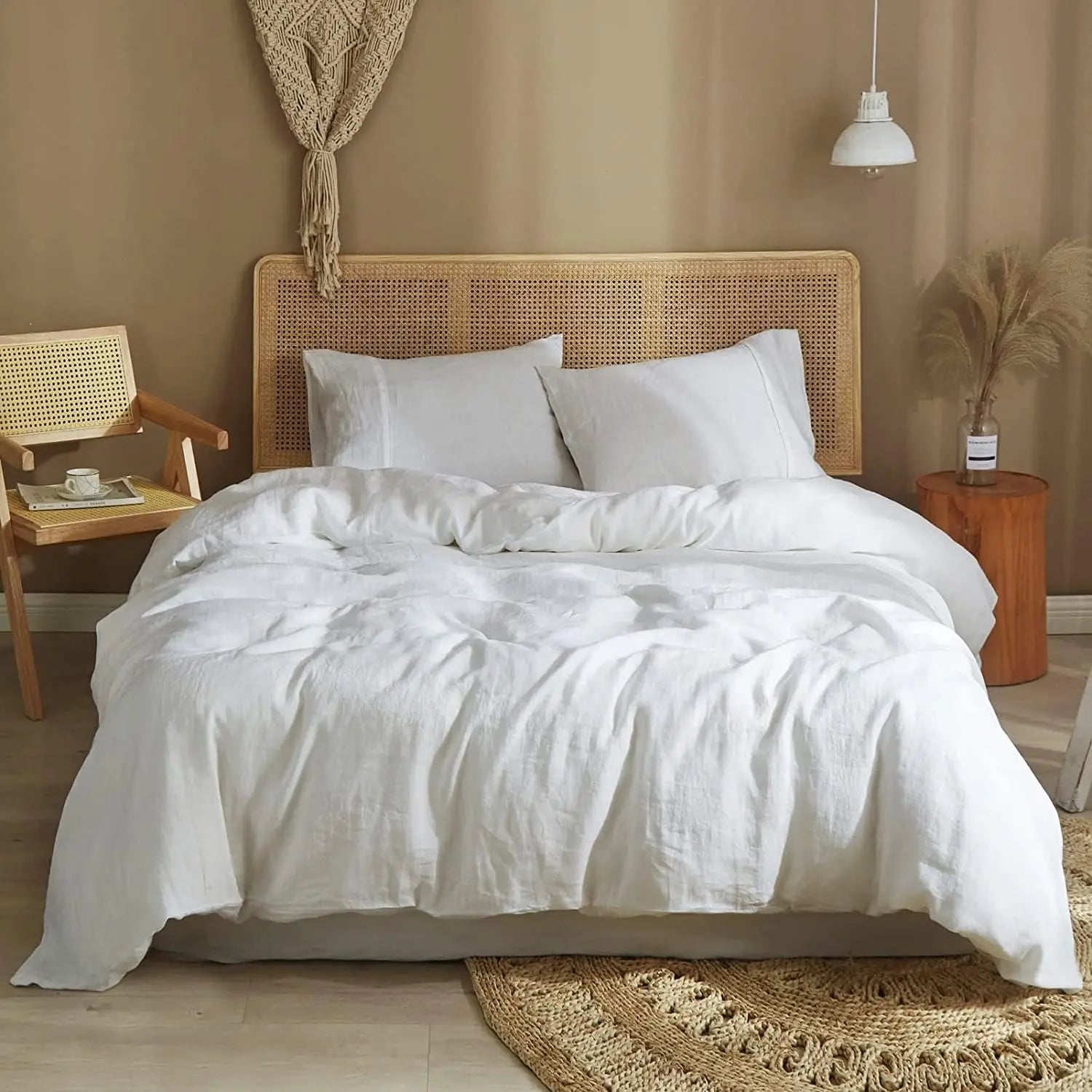 Cream Linen Duvet Cover Set