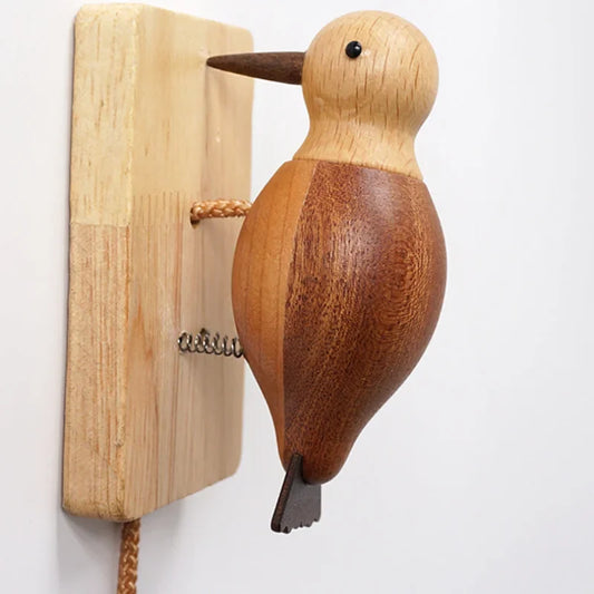 Wooden Woodpecker Door Knocker