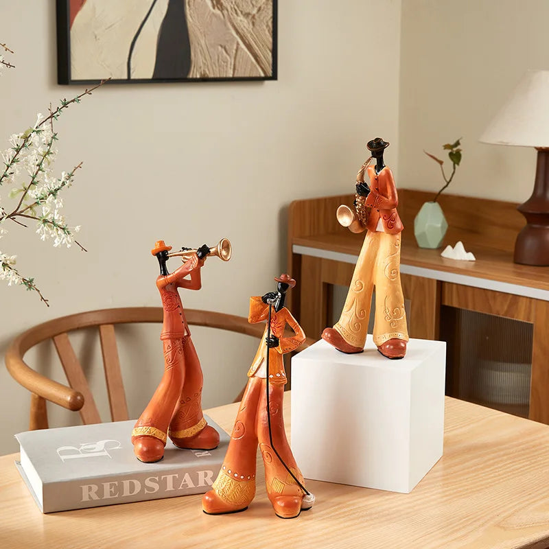 Musical Instrument Band Decor - Resin Living Room Sculpture Figurine Living Room Music music lover gift resin sculpture home decor Sculpture