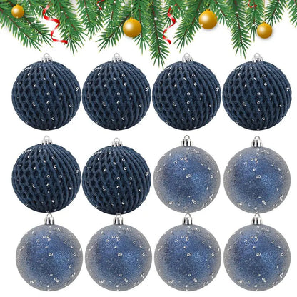 Boule brillante incassable, 12 pièces, décor d'arbre de noël