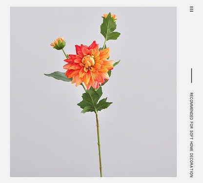 NordDahl Triple Bloom Artificial Dahlia Stem