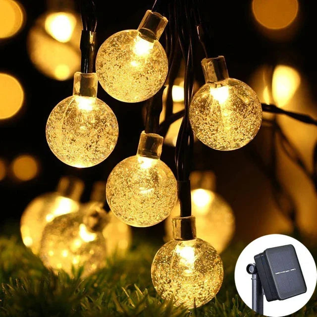 Solar LED Globe String Lights