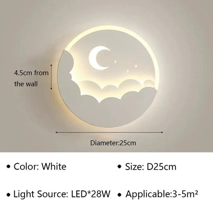 LED Moon and Stars Wall Light