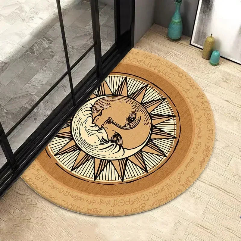 Semi-circular Sun And Moon Door Mat