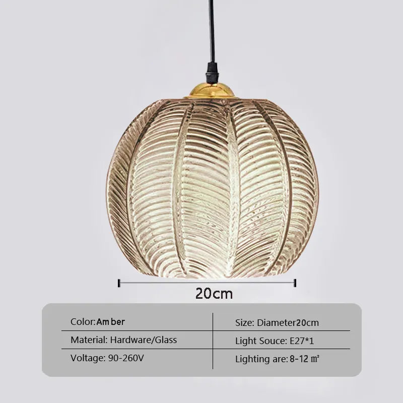 Colorful Nordic Palm Leaf Pendant Light