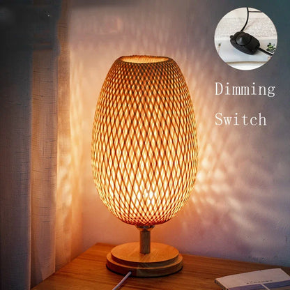 Vintage Bamboo Table Lamp