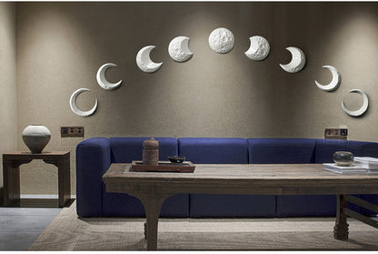 Ceramic Simulation Moon Phases Wall Decor