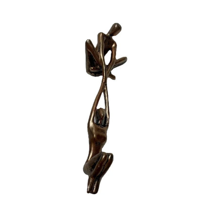 Abstract Bronze Couple Sculpture