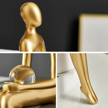 Bling Gold Abstract Figurines