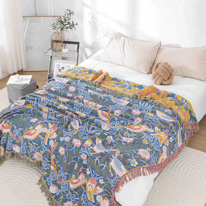 Spring Birds Throw Blanket