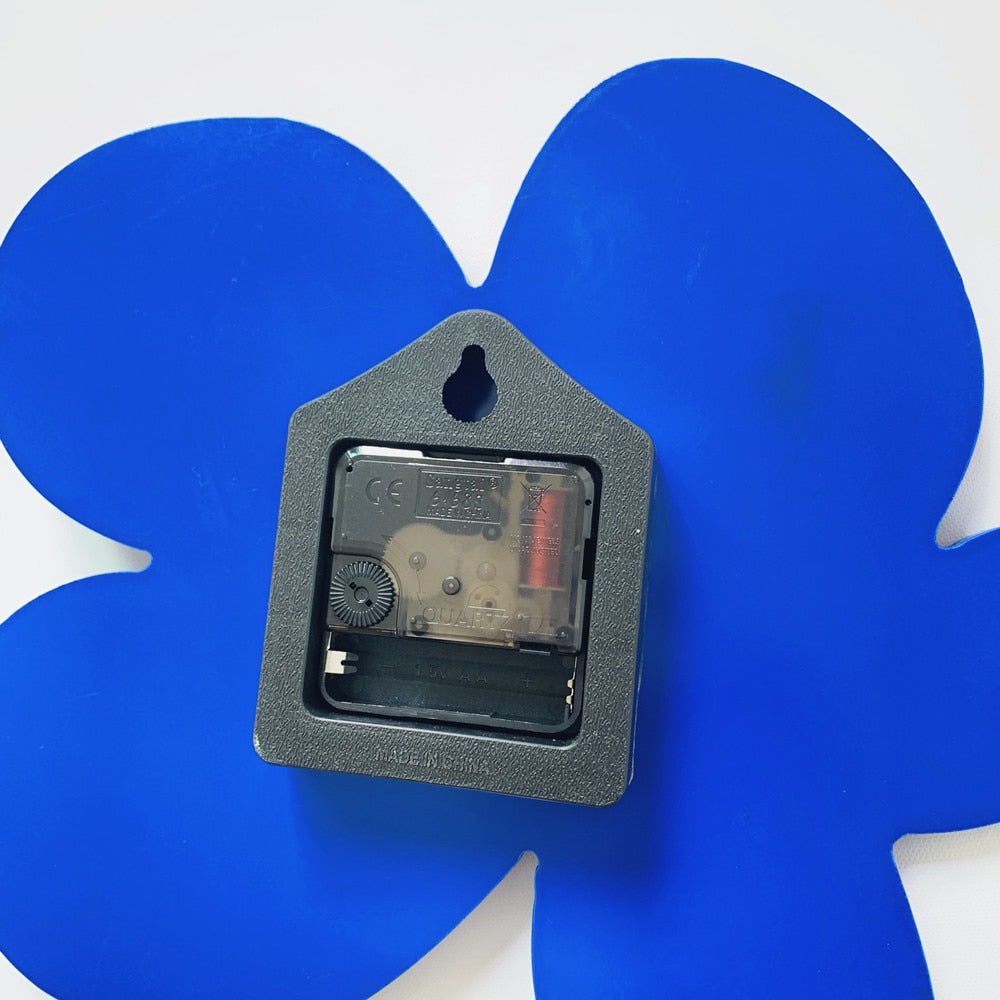 Blue Flower Wall Clock