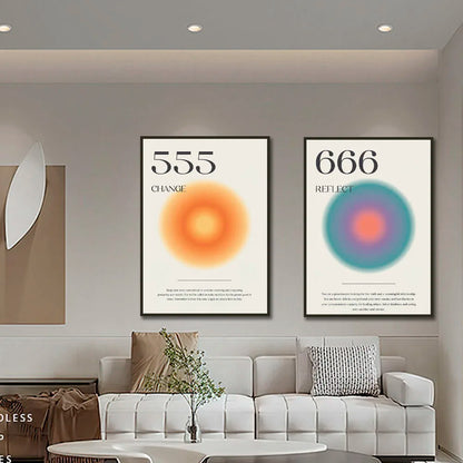 Angel Numbers Aura Canvas Art