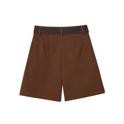 Ruvelle Belted Casual Shorts