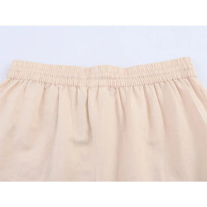 FloréaEase Drawstring Embroidery Shorts