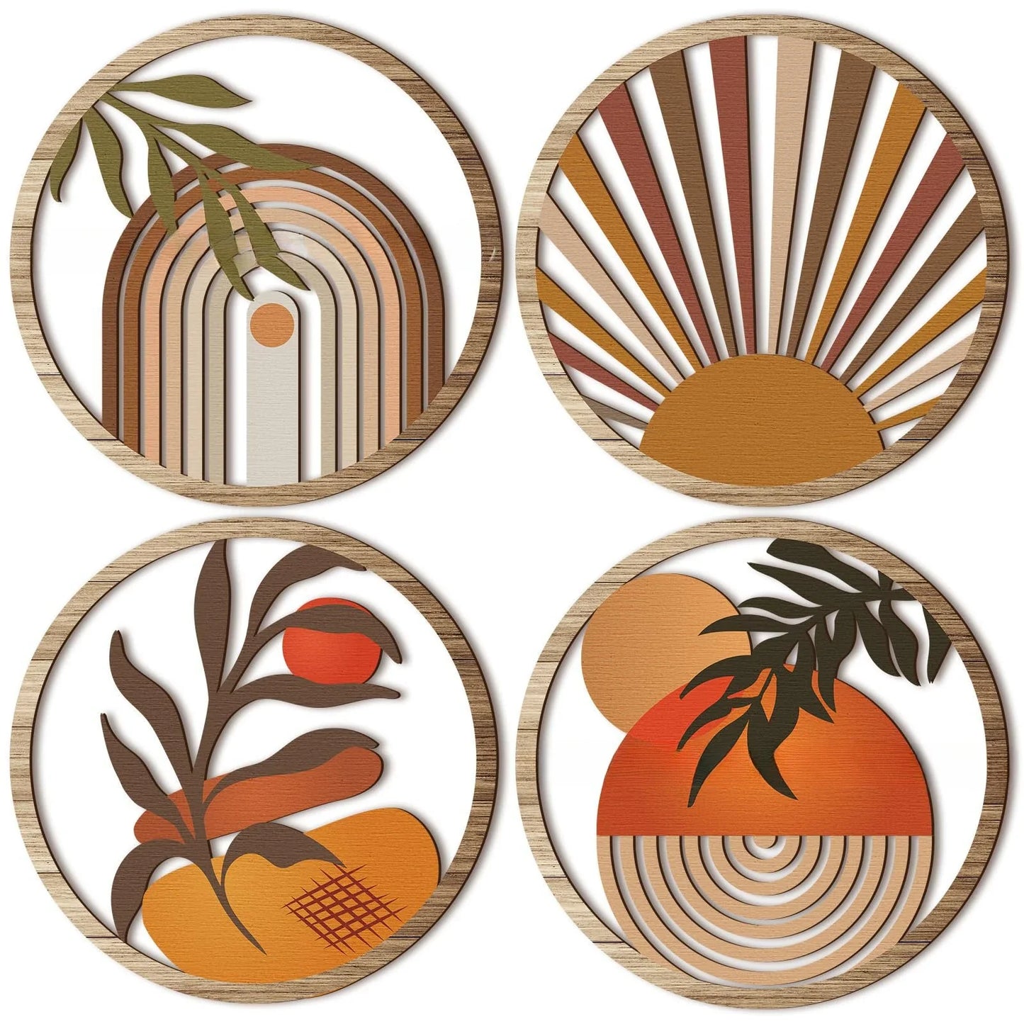 Golden Horizon Wall Art Collection (4pcs)