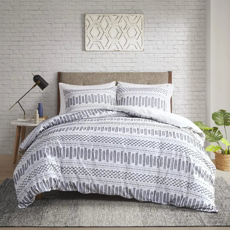 Mid-Century Geometric Bedding Set