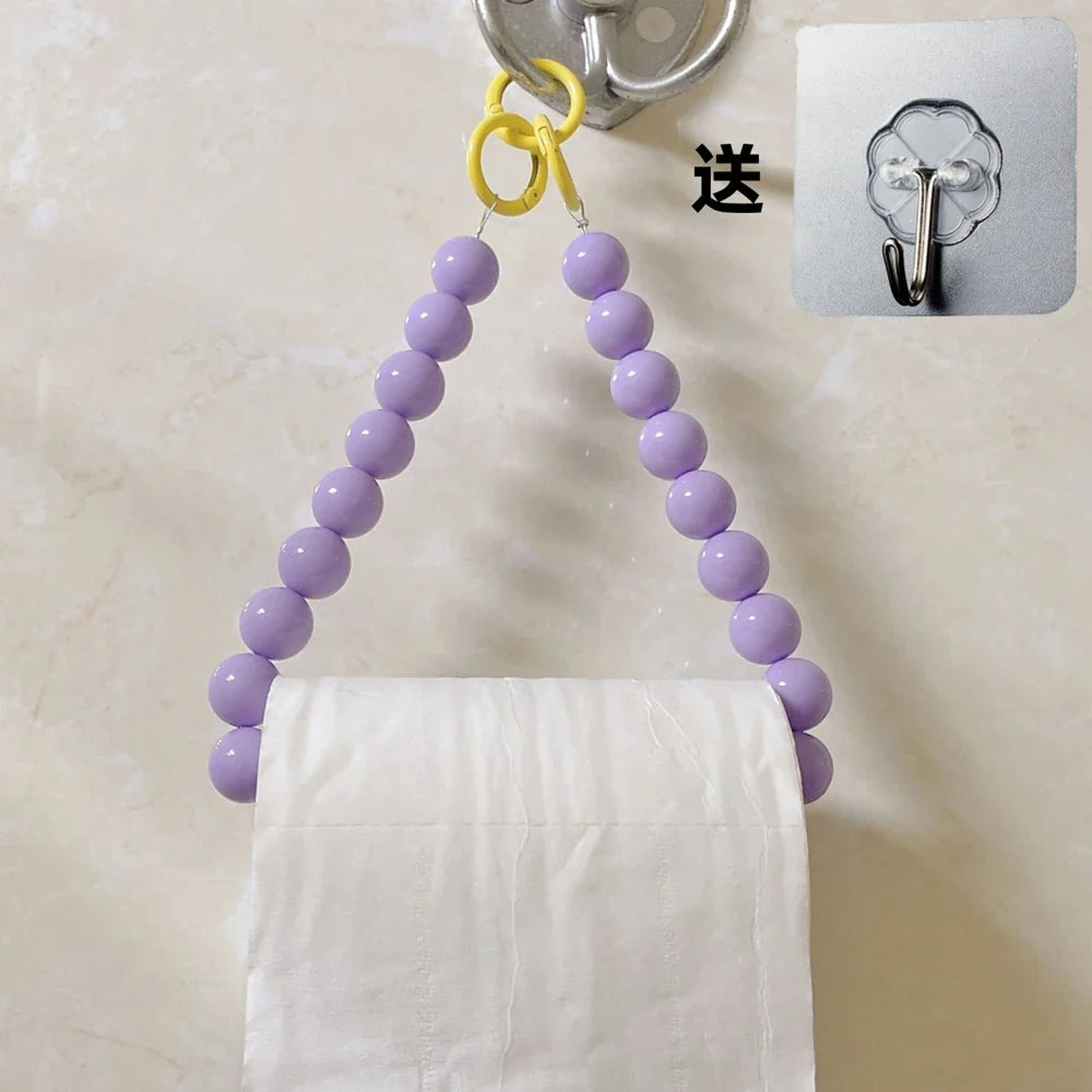 Beaded Hanging Toilet Paper & Tissue Holder | Decorative Multifunctional Home Accessory