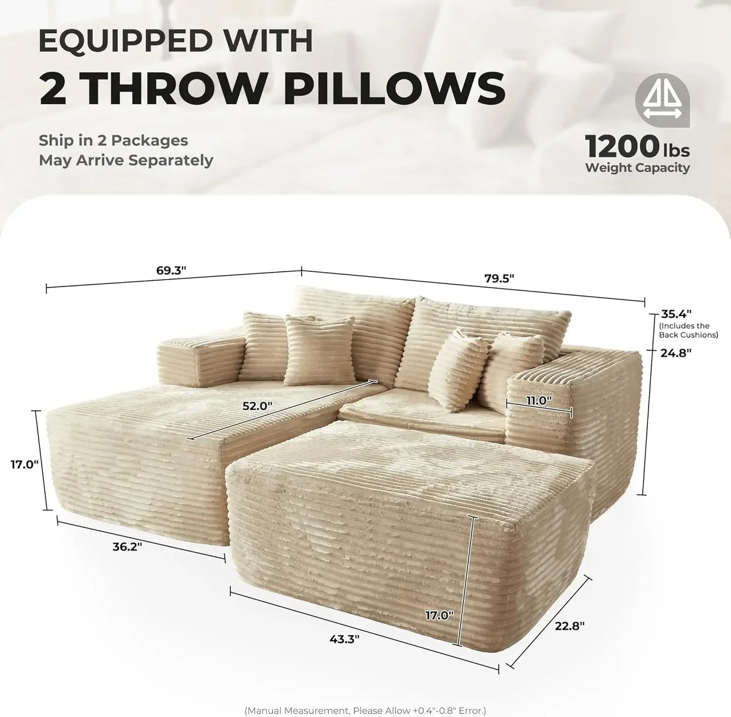 80" CloudNest Luxe Lounger