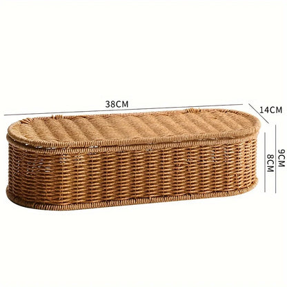 Boho Rattan Style Woven Storage Basket