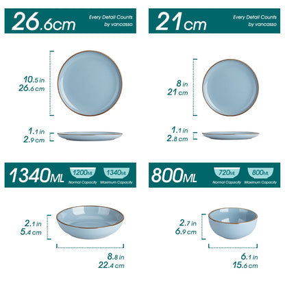 NYMPH Blue Glaze Tableware Set