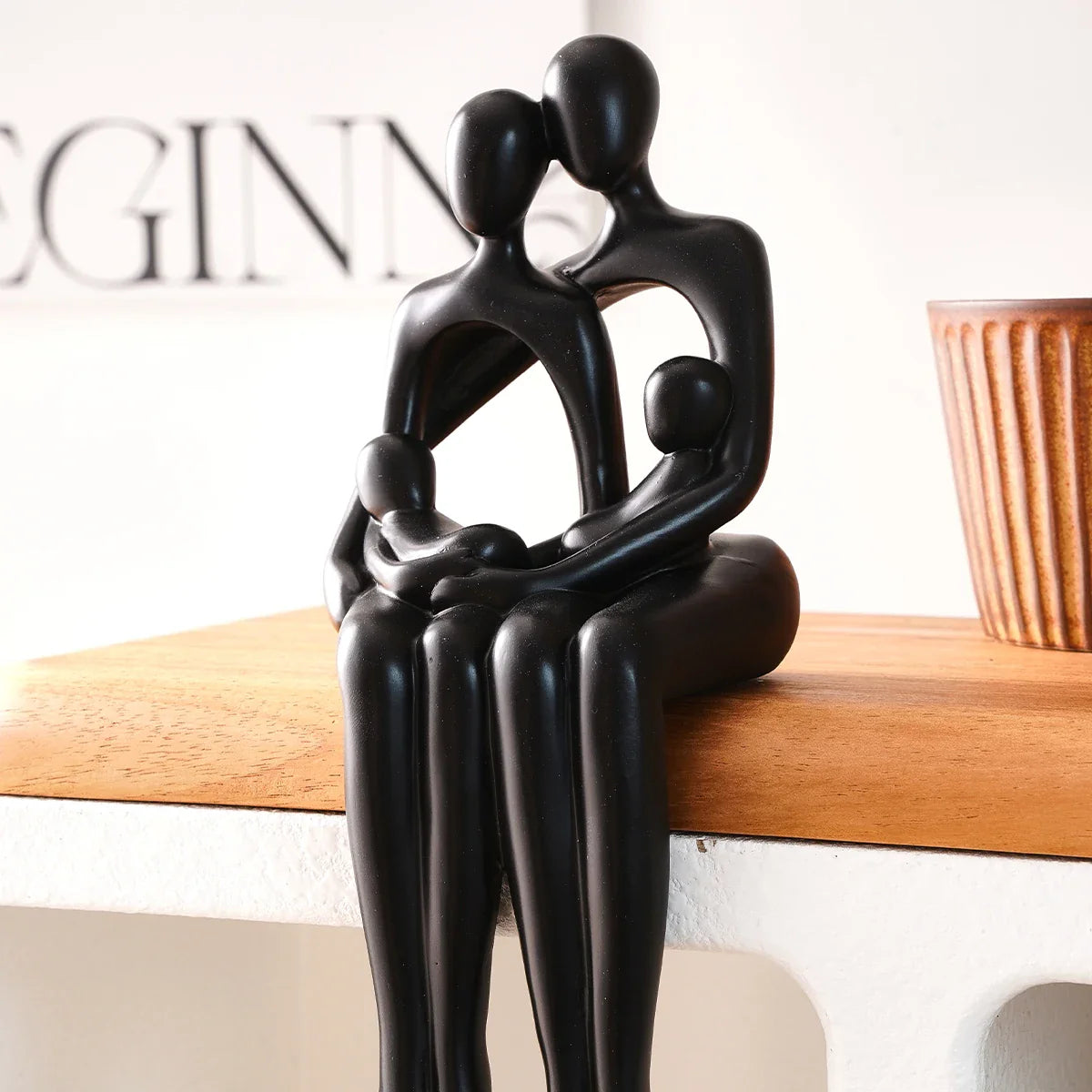 Modern Family Resin Sculpture