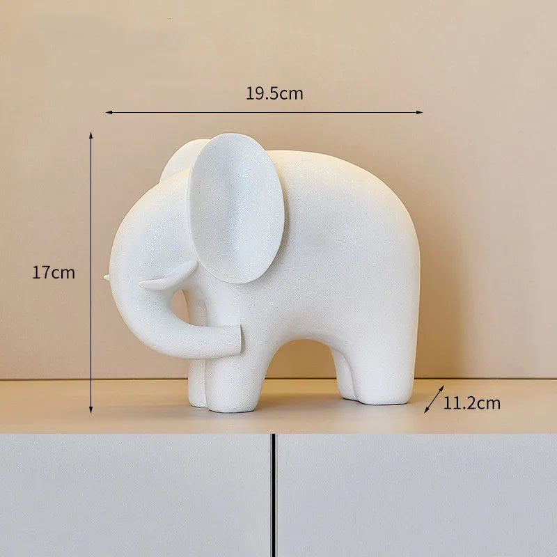 Nordic Style Elephant Resin Statue