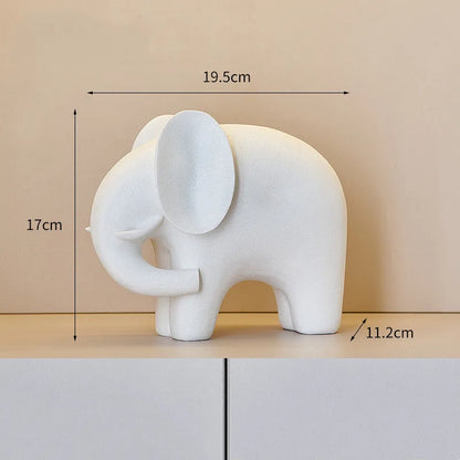 Nordic Style Elephant Resin Statue