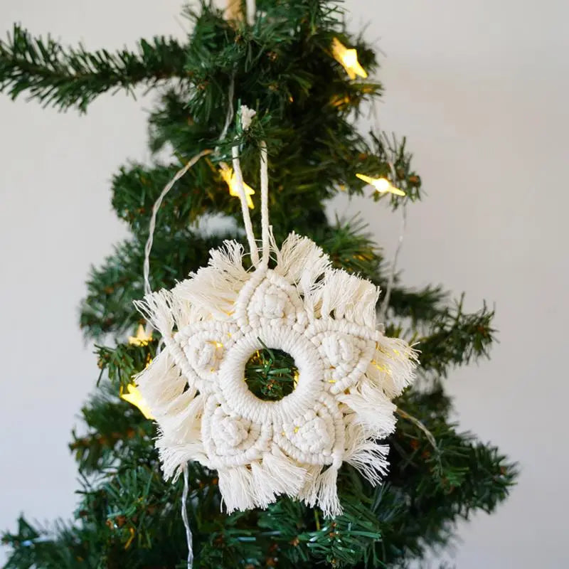 Hand Woven Macrame Christmas Tree Decor