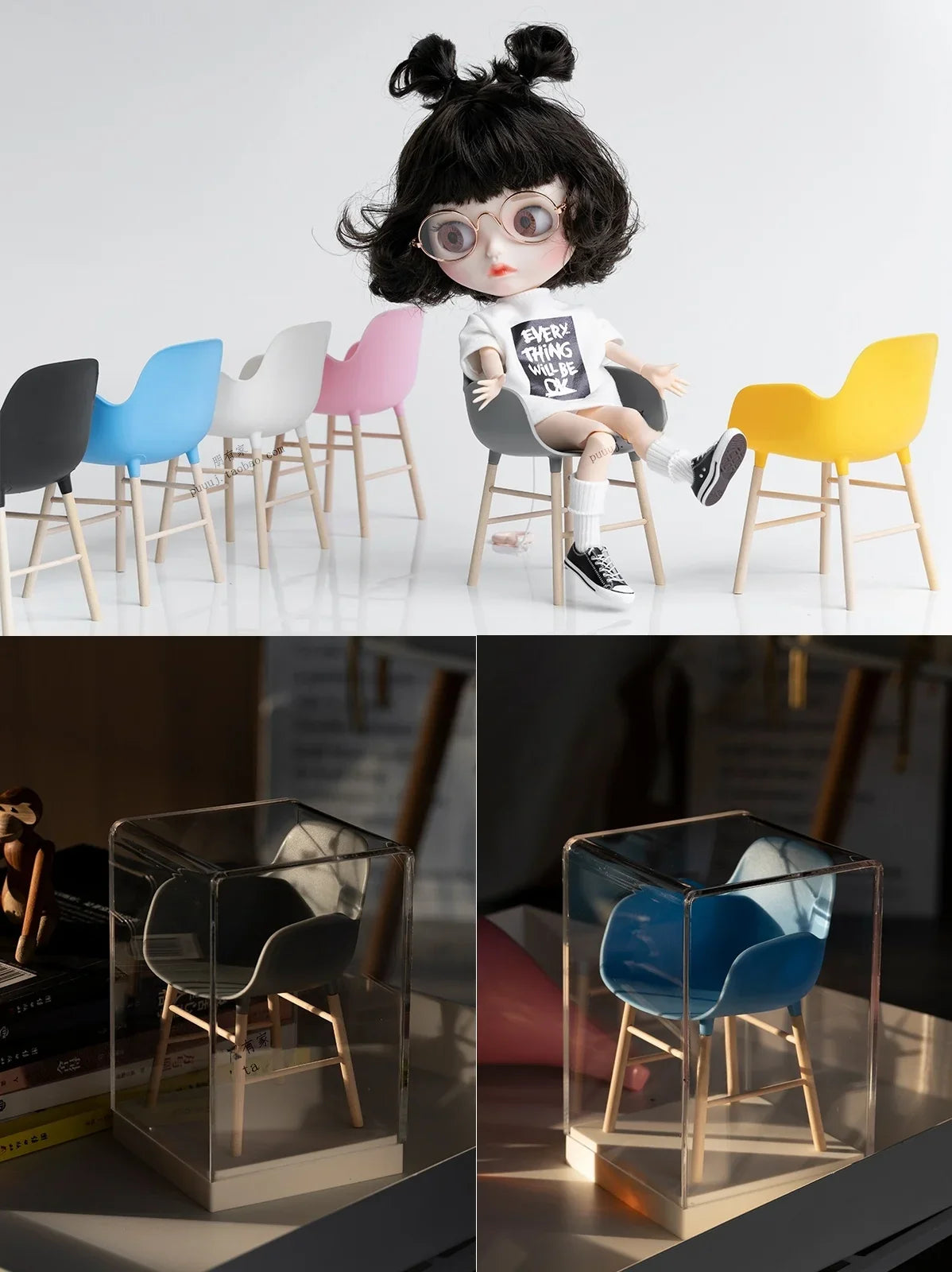 Miniature Decorative Chair for Dollhouses and Scene Styling