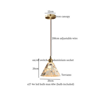 Terrazzo Stone Pendant Light