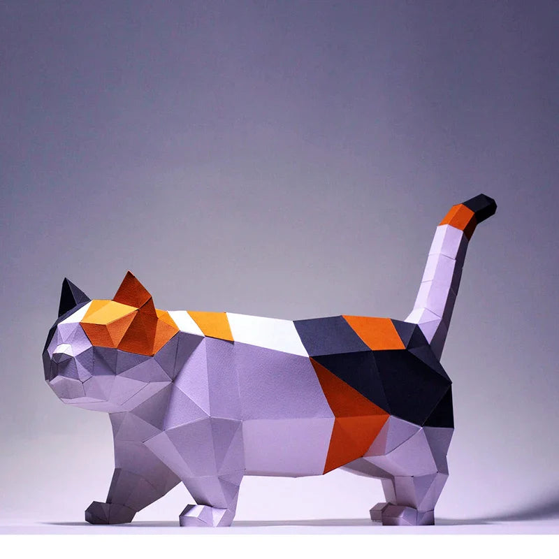 The Papercraft Purr-fection" 3D Cat Model Kit