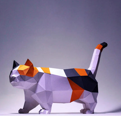 The Papercraft Purr-fection" 3D Cat Model Kit