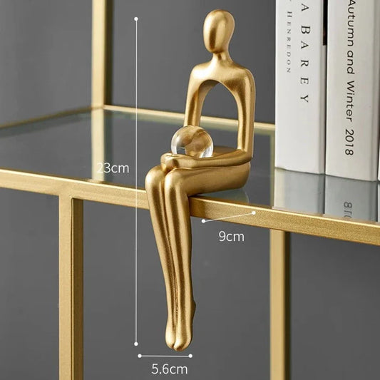 Bling Gold Abstract Figurines Aurum