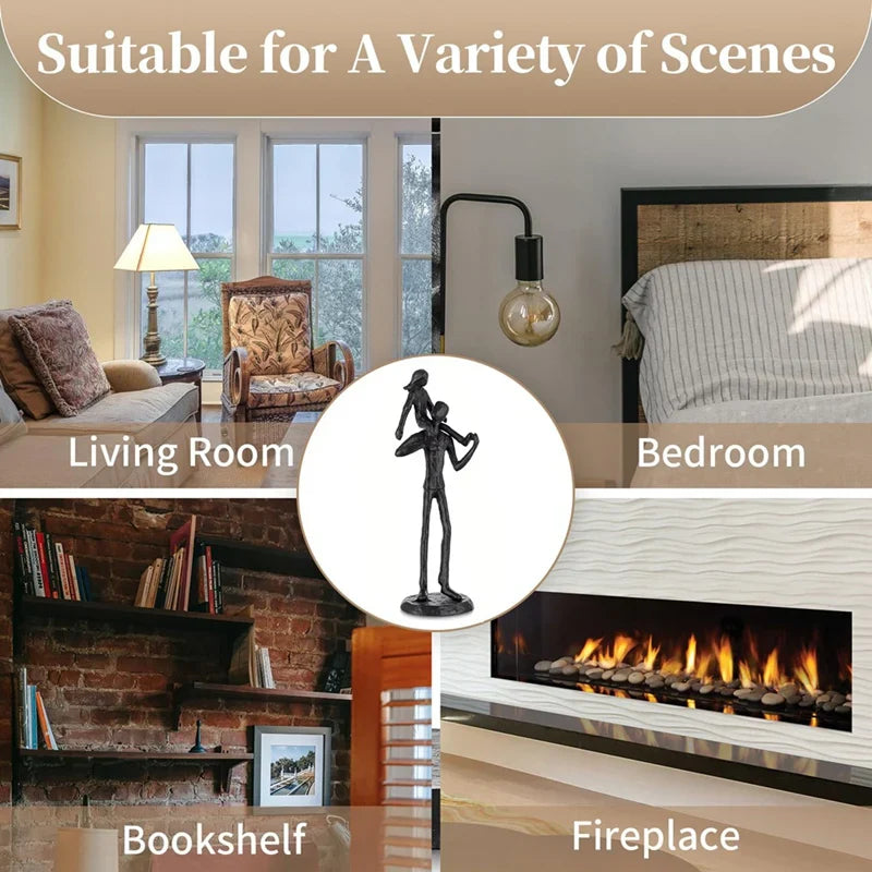 Vater Tochter Eisenfigur Geschenk