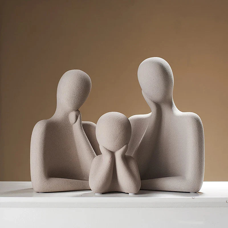 Modern Abstract Family Sculpture