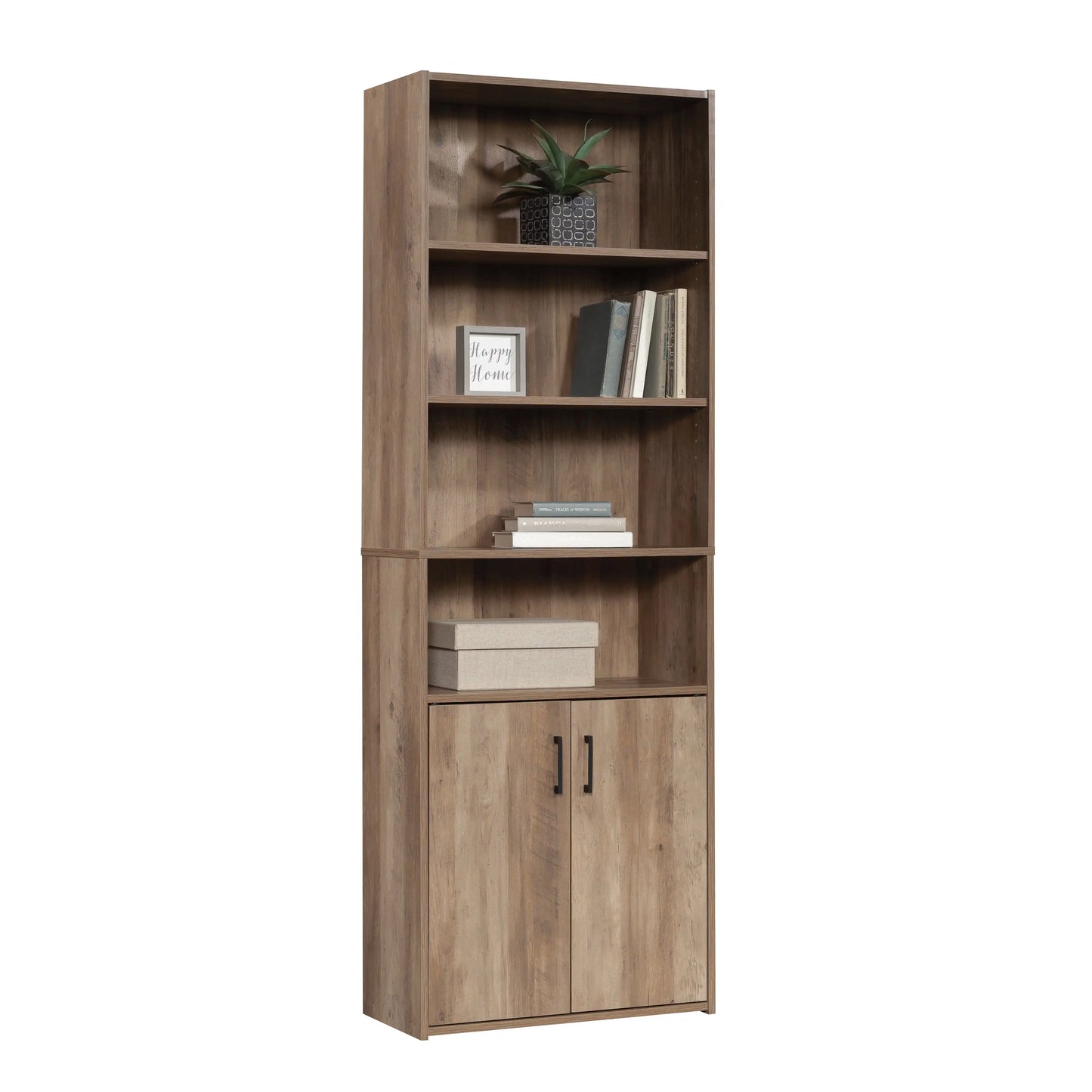 Librería de 5 estantes con puertas