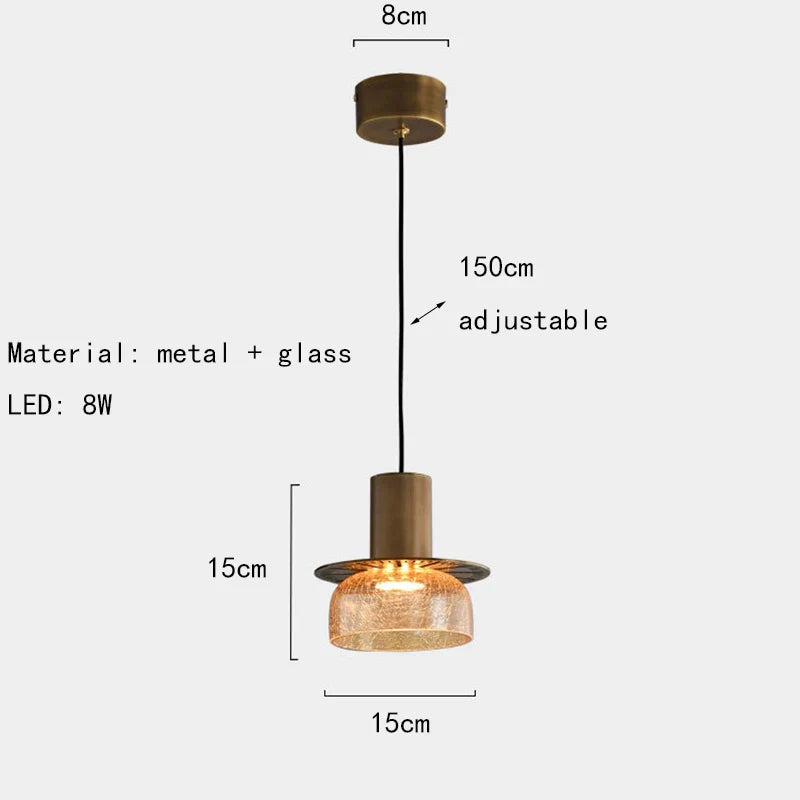 LumiVerre Cracked Glass Pendant