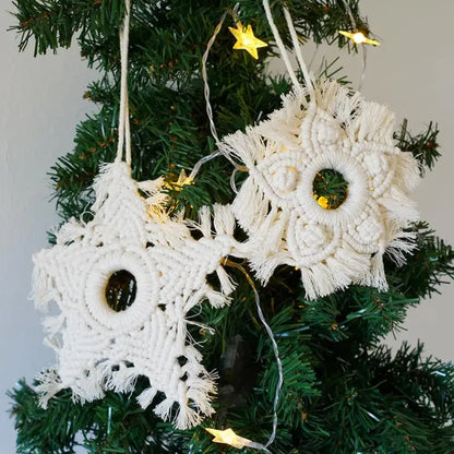 Hand Woven Macrame Christmas Tree Decor